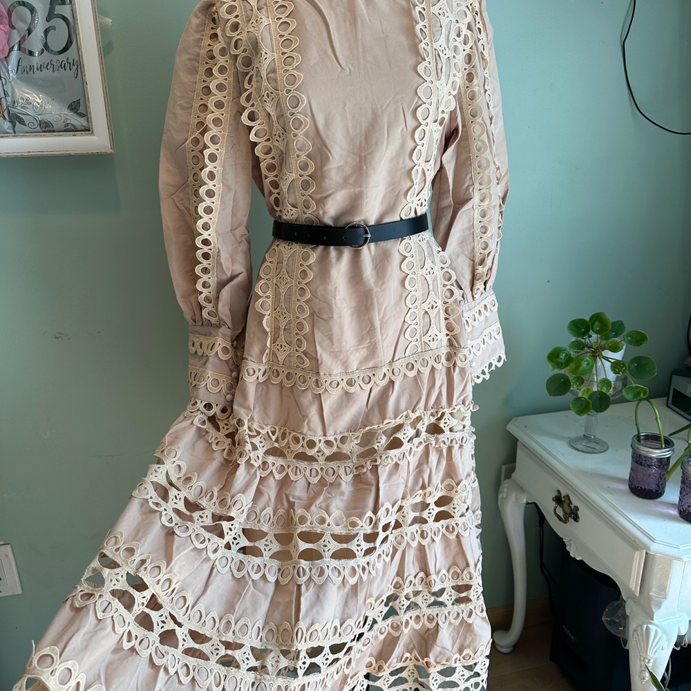Beautiful Dress with Belt - Picture 11 of 14